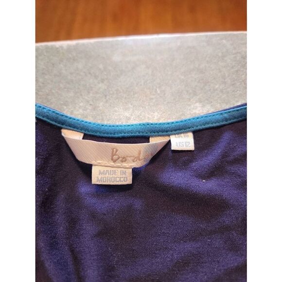Boden Marion Navy Blue Jersey Knit Casual Dress sz 12 - Picture 2 of 4